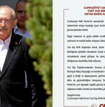 CHP Yurt Dışı Örgütlerinden Ortak Tepki: “Halk İradesi Yok Sayılamaz”
